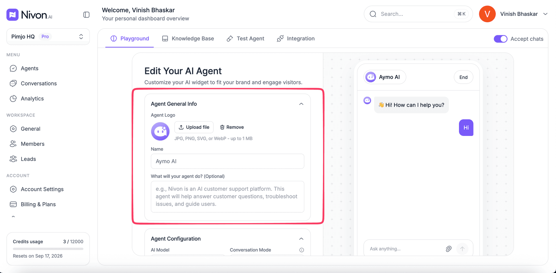 Agent Info