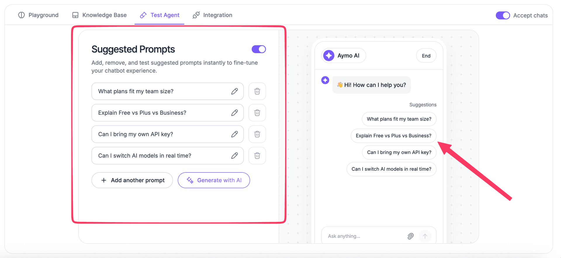 Test your AI agent